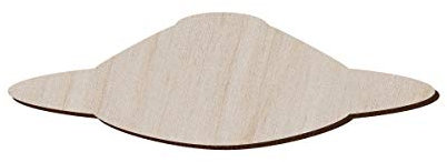 Juego de 10 platillos voladores de madera para manualidades y decoración, diseño de platillo volador, colgante de platillo volador, color blanco, 12.7x3.8 cm