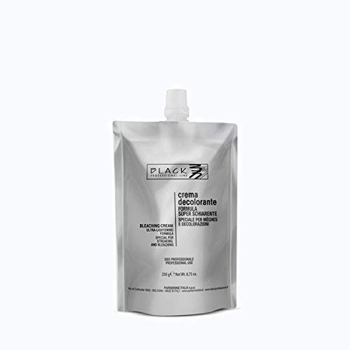 Crema Decolorante Capelli Schiariture Fino a 7-8 Toni 250 gr. Black Professional (BLACK.24)