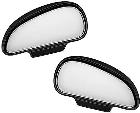 Opaltool 2 Packs Wide Angle Blind Spot Mirror for Cars, Adjustable 360 Degree Auxiliary Mirror, Universal Curved Side Rear View Mirror for Car Truck SUV RV Van