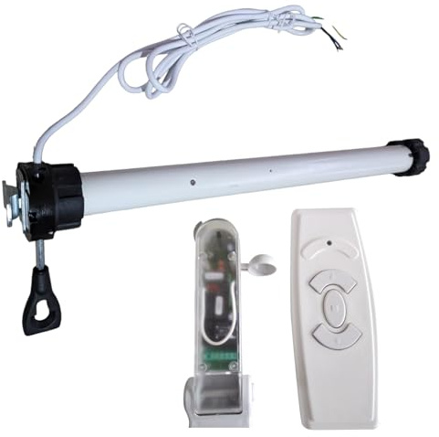TENDEEVOLUTION Motore per Tende a Rullo con diametro 70 mm Silenzioso e a Basso Consumo. Ricambi Tende da Sole per Esterno a Rullo (Motore con telecomando e centralina sole vento)