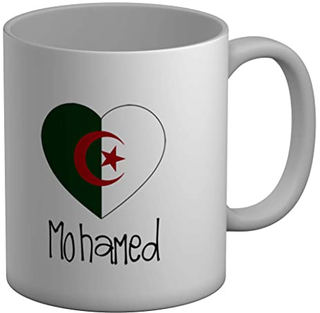 Shopagift Personalised Algeria Football Nation Flag White 11oz Large Mug Cup