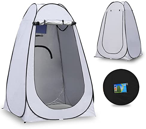 CLIPOP Pop-Up-WC-Zelt, tragbar, Dusche, Sichtschutz, wasserdicht, UV-Schutz, Umkleidezelt für Strand, Angeln, Wandern, Baden, Outdoor, mit Tragetasche