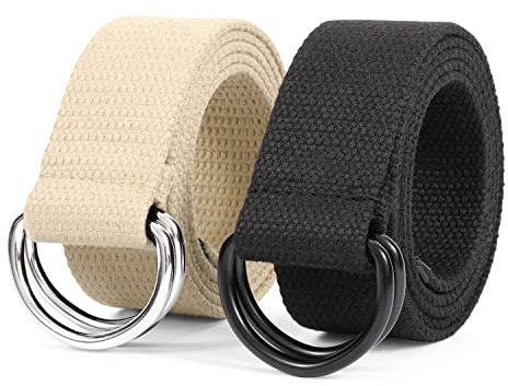 JasGood Herren Canvas Gürtel, Gewebter Casual Gürtel, 3.8cm Breit