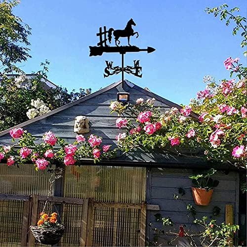 Générique Girouette Cuivre Poli avec Montage sur Le Toit Décorations De Jardin De Girouette De Toit (Color : Horse)
