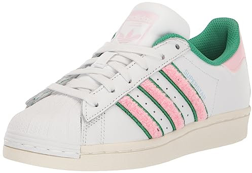 adidas Sandali Infradito Uomo, Bianco/Rosa chiaro/Verde semi corto, 10 Narrow