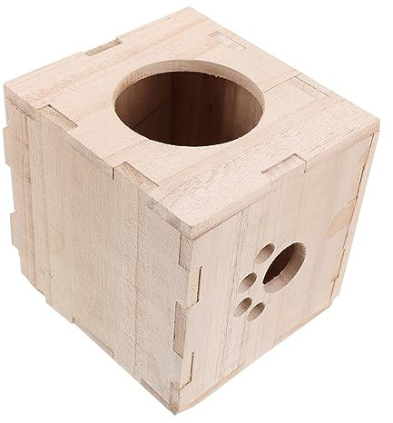 FRCOLOR 1stück Holz Hamsterhaus Für Kleine Tiere Schlafnest Für Meerschweinchen Versteckplatz Für Hamster Und Nager Sicheres Spielzeug Und Rückzugsort Zum Schlafen Und Nappen