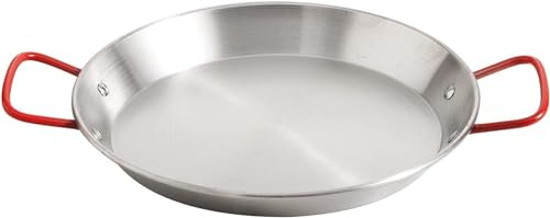 Vnook Poêle À Paella, Poêle À Griller en Acier Inoxydable, Batterie De Cuisine À Paella avec Poignée Anti-brûlure for Servir 3 À 5 Personnes, Cuisine À Domicile [Classe Énergétique A] (Size : 30cm)