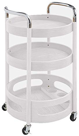 UPGENT Barwagen für Zuhause, Servierwagen, Sideboard, Küchenregal, Friseurwagen auf Rädern, 3-stufiger Beauty-Getränkewagen