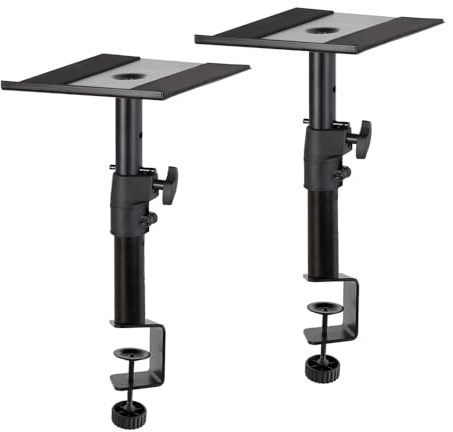 Btuty Lautsprecherständer, Monitor-Lautsprecher, für den Schreibtisch, Regal mit C-förmiger Klemme, professionell, Aufnahmestudio, Surround-Sound, 1 Paar