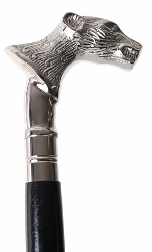 Spazierstock Wolf Wolfsgriff Vintage Flanierstock Gehstock Herren Holzstock lup162 Palazzo Exklusiv
