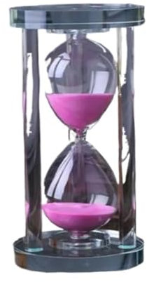 Minuteur de sable, sablier, sablier, 15/30 Minutes Sablier Sablier Cuisine Sablier Sablier Sable Horloge Thé Timers Décoration De La Maison Cadeau avec Signification (Couleur : Rose, Taille : 30min) (