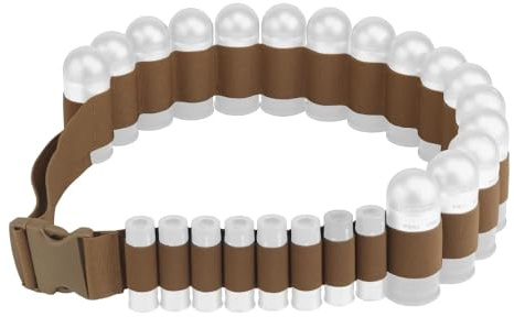 Peminkoo Borsa Tattica 16x 40mm Bandolier per Granate 8X 2ga Porta cartucce per Fucile Borsa per addestramento all'aperto Attrezzatura per Softair Wargame (Khaki)