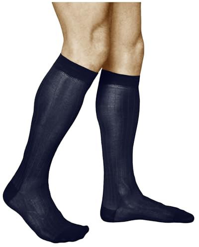 vitsocks Calzini Abito Cotone Mercerizzato Lunghi Ginocchio Uomo (2 PAIA) Sottili Morbidi