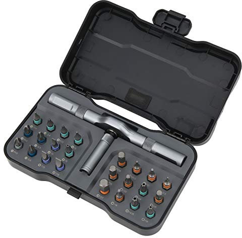 Ratchet Screwdriver Set, 24 in 1 Bit Multipurpose Repair Multibit Screw with Tool Manual Hardware Handle RS1 T Drivers 58 Tooth Forward R Se Ratcheting Alloy Steel Nut Driver