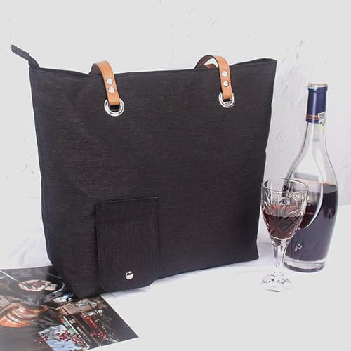 HunicandIU Weinhandtasche Mit Zapfhahn, Wein Einkaufstasche, Kühltasche Für Flaschen, Tragbare Weintasche Mit Getränkespender, Picknicktasche Mit Auslaufsicherem Und Isoliertem Fach
