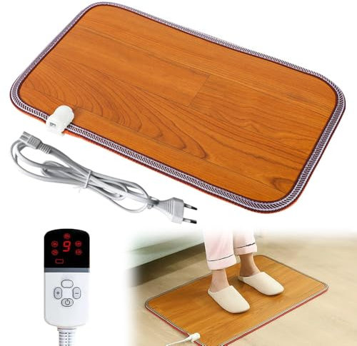KQWVZ Tappetino Riscaldante Piedi, Scaldapiedi Elettrico Piedi 50x30cm, Scaldapiedi Elettrico da Ufficio, SCaldapiedi Elettrico-Piedi con Termostato, Impermeabile Tappeto Riscaldato per Casa
