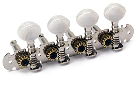 Abaodam 2pièces Chevilles Accordage Pour Guitare Mandoline Têtes Rondes Mica Argentées Accessoires Durables Pour Instrument Musique