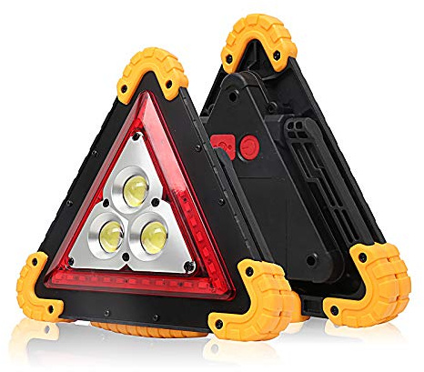 Kinberry Flashing Warning Triangles, LED Car Warning Light, Waterproof Safety Triangle LED, 30w Triangle Stop Sign, For Emergency Car Repairing, Roadside Assistance, Etc.(Battery Not Included)