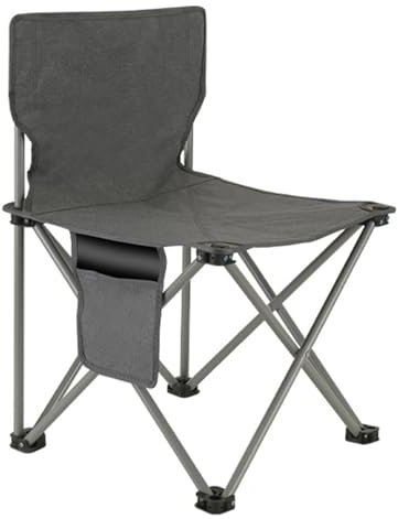 Tragbarer faltbarer Strandstuhl mit Seitentasche und Aufbewahrungstasche, leichtes Design für Camping, Wandern, Reisen, Angeln, Picknick, Outdoor-Stuhl mit verstellbarer Rückenlehne