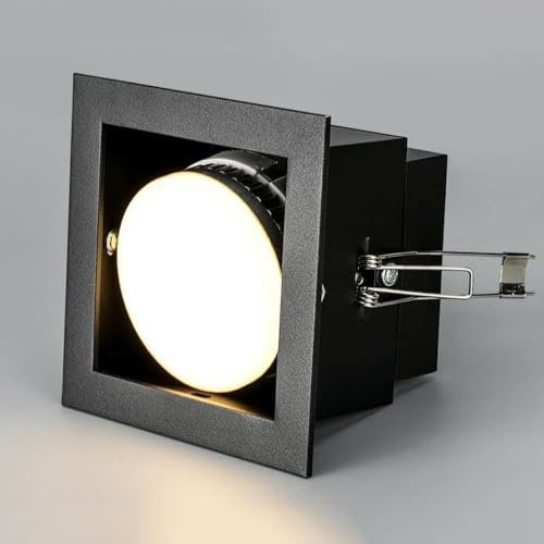 BFFGKGL Faretto da soffitto ad angolo regolabile Luce d'accento Quadrato moderno Montato su superficie Plafoniera per camera da letto Luce diurna Corridoio interno Galleria d'arte Faretto da incasso a