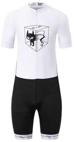 UGLY FROG Zwei Stile zufällig Herren Pro Fahrrad Skinsuit Kurzarm, Triathlon Triathlon Tri Short Trisuit Einteiler für Wettkampf Run, Cycle, Swim,Strumpfhosen