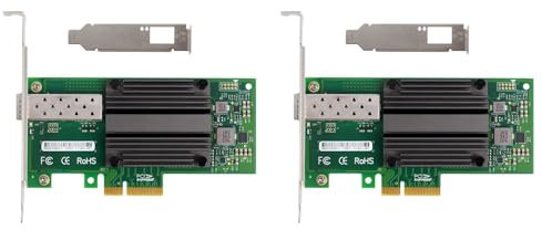 PAGJHRFJG 2X 82599-1SFP/X520-DA1/E10G41BTDA PCIE2.0 X4 10G NIC Carte Réseau de Serveur à Fibre Optique à Port Puce 82599EN