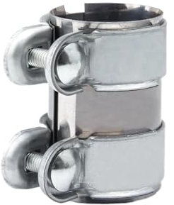 REOKIP Abrazadera Escape Universal 2/2,5 con Junta Traslapada Y Pernos Bridas Banda Abrazadera para Un Sellado Seguro Sistemas Bajantes Y Silenciadores Silenciadores Escape Moto(2 Inch)