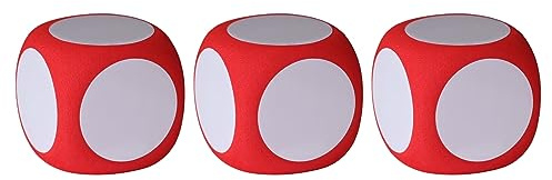 Riiichflowshop Juego de Dados de borrado en seco de 3 Piezas Multiusos Colorido Escritura borrado en seco Bloques tableros Dados Cubos para números Espuma