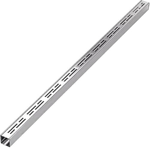 Caniveau Exterieur Kit De Caniveau De Terrasse en Acier Inoxydable, Système De Tranchée De Drainage À Profil Bas, Grille De Drainage Fine(100 * 3.5 * 3cm)