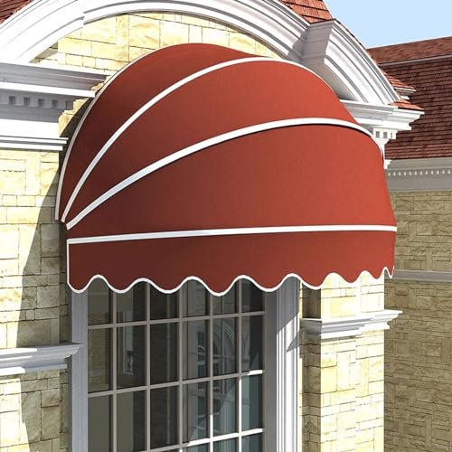 Tenda Parasole A Cappottina Per Balcone,Tenda Cappottina Da Sole,Tessuto Per Tende Da Sole,Tenda Da Sole Per Finestra Impermeabile,per Patio Balcone Esterno-Red||Diameter:70cm/27in