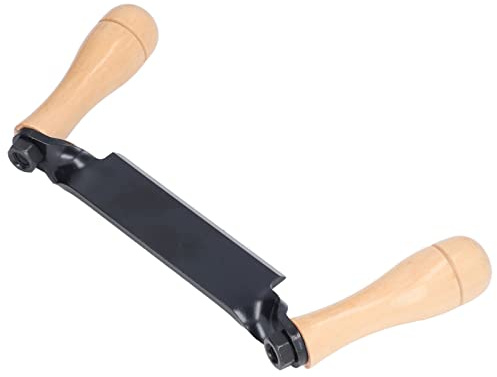 Akozon Akozon Straight Draw Knife avec Lame en Acier en Tungstène et Poignée en Bois - Outil de Rasage Sûr et Confortable pour le Travail du Bois, la Bûche, les Poteaux de Clôture et la Fabrication