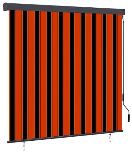 Aufrollbares Außenrollo für Balkon und Terrasse, UV-beständiges Gewebe mit Seilsystem, Sonnenschutz und Privatsphäre, pulverbeschichtet, rostfrei