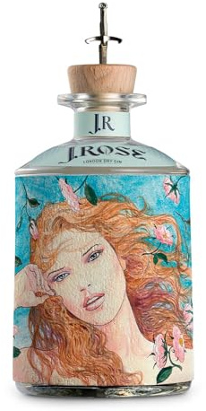 Rose London Dry Gin Artigianale 70cl – Distillato Premium Italiano con Botaniche Selezionate – Gusto Intenso e Fresco, Note di Agrumi e Spezie – Perfetto per Gin Tonic e Cocktail