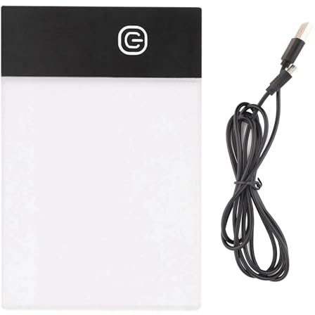 Lavagna luminosa a LED, scatola luminosa da tracciamento A6, lavagna luminosa a LED per tracciamento portatile, kit per libri a fogli mobili, per bambini, per tablet, protezione