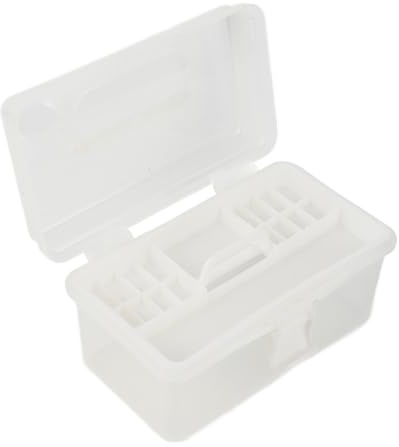 Aumotop Kunstbedarf-Aufbewahrungsbox, Tragbarer Künstlerkoffer mit Griff für Öl- und Aquarellmalerei (Weiß)