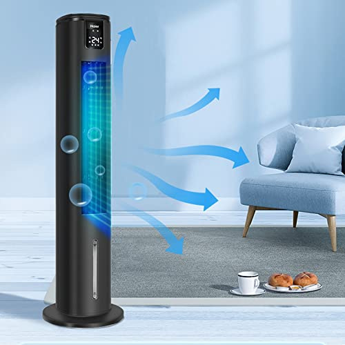 Enfriador de aire evaporativo con oscilación, humidificación, control remoto, temporizador y paquetes de hielo para refrigeración de habitación, hogar y oficina