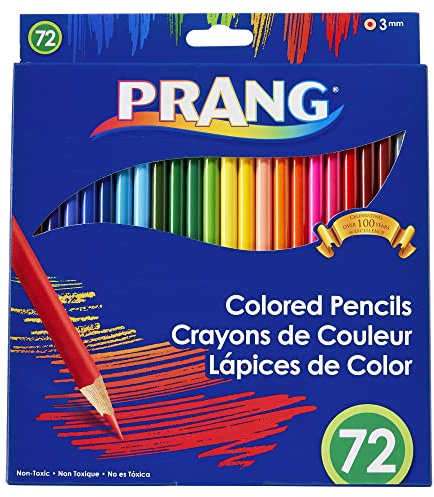 Prang Colored Pencil Sets, 3 Mm, 2b (#1), Assorted Lead/barrel Colors, 72/pack