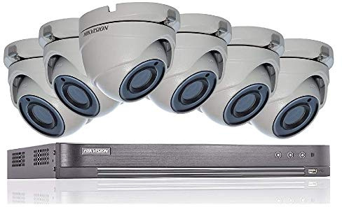 HIKVISION 5MP CCTV SECURITY SYSTEM 4K DVR 8CH 2TB H.265+ HIK 5 MP 2.8MM 6X CAMERAS OUTDOOR NIGHT VISION KIT UK SELLER DS-7208HUHI-K1