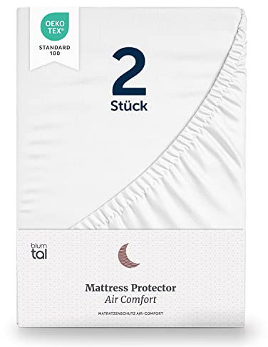 Blumtal® Matratzenschoner 160x200cm im 2er Set - Matratzenschutz wasserdicht - Oeko-TEX zertifizierter Matratzenschoner 160x200 cm wasserdicht - knisterfreier Schutz Matratze - Schonbezug Matratze