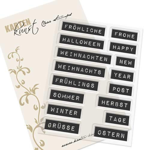 Karten-Kunst Clear Stamps KK-0149 Stempel Labelwriter fürs ganze Jahr Silikonstempel