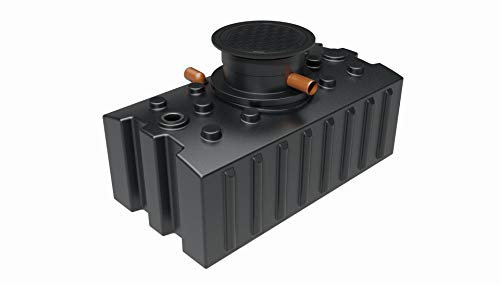 GreenLife Regenwasser-Flachtank 2.000 l mit Biovitor Erdtank Entwässerungstank Wasserspeicher