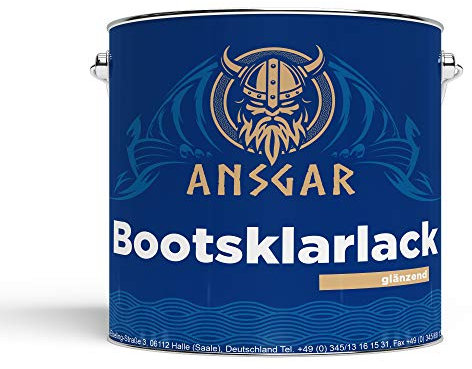 Ansgar Bootsklarlack, Bootslack, Schiffslack, farblos, klar (750ml, glänzend)
