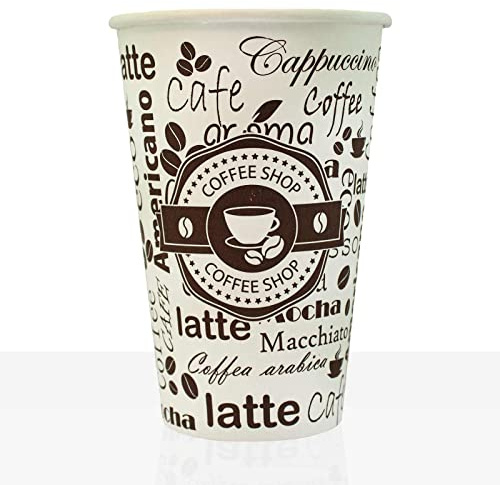 Coffee to go Becher aus Hartpapier, Wortwolke Kaffee-Design 0,3l, 1000Stk, Pappbecher, Kaffeebecher