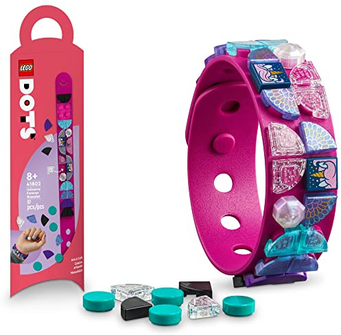 LEGO DOTS Unicorns Forever Toy Bracelet Making Kit 41802, Small Unicorn Gift for Girls and Boys, DIY Crafts Jewelry Set with Sparkly Tiles, Creative Toys
