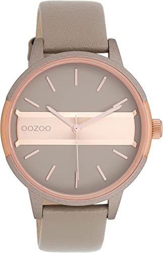 Oozoo Timepieces Damen Uhr| Armbanduhr Damen mit Lederarmband | Hochwertige Uhr für Frauen| Edle Analog Damenuhr in rund