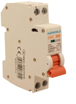 ZOREI Interruptor térmico automático, 1P+N, 220V, Stotz, 1 módulo DIN, disponible 6A, 10A, 16A, 20A, 25A, 32A (1P+N 10A)