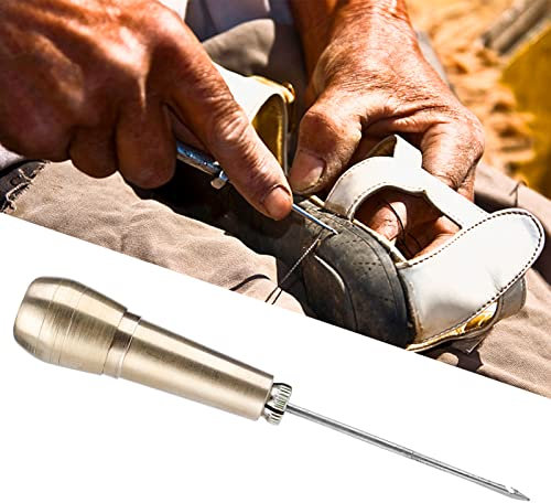 Lezna de Costura Herramienta de Reparación de Zapatos con 3 Agujas, Lezna de Costura Dedal de Cuero para Coser Cuero, Tela Gruesa, Zapatos, Bolsos, Cinturón
