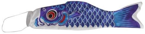 ABOOFAN Bandera Japonesa Koinobori De 70 Pulgadas Decoración Exterior Azul De Poliéster Impermeable Con Boca De Alambre Para Jardín Y Barco