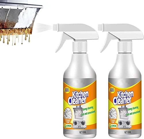 All-purpose Kitchen Pots and Pan Cleaner, Multi-Purpose Foam Cleaner, Kitchen Bubble Cleaner Spray, Powerful Kitchen All-Purpose Cleaner, Car Kitchen Cleaner for Range Hood/Oven/Pot/Sink (2pcs)