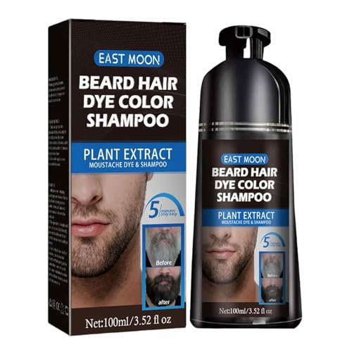 100ml Instant Black Hair Shampoo, Haarfärbeshampoo für Männer & Frauen- Einfach zu benutzen Haarfärbe-Shampoo mit Reinen Pflanzenextrakten Zum Abdecken von Grauem